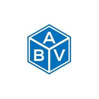 abv-Buchstaben-Logo-Design auf schwarzem Hintergrund. abv kreative Initialen schreiben Logo-Konzept. abv Briefgestaltung. vektor