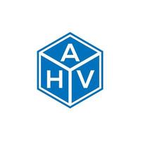 ahv brev logotyp design på svart bakgrund. ahv kreativa initialer brev logotyp koncept. ahv bokstavsdesign. vektor