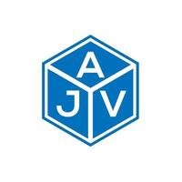 ajv brev logotyp design på svart bakgrund. ajv kreativa initialer brev logotyp koncept. ajv bokstavsdesign. vektor