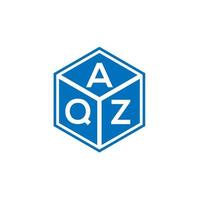 aqz brev logotyp design på svart bakgrund. aqz kreativa initialer brev logotyp koncept. aqz bokstavsdesign. vektor