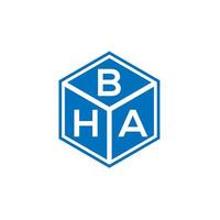 bha-Buchstaben-Logo-Design auf schwarzem Hintergrund. bha kreative Initialen schreiben Logo-Konzept. bha Briefgestaltung. vektor
