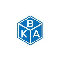 bka-Buchstaben-Logo-Design auf schwarzem Hintergrund. bka kreative Initialen schreiben Logo-Konzept. bka Briefgestaltung. vektor