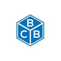 bcb brev logotyp design på svart bakgrund. bcb kreativa initialer brev logotyp koncept. bcb bokstavsdesign. vektor