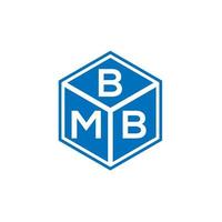 bmb brev logotyp design på svart bakgrund. bmb kreativa initialer bokstavslogotyp koncept. bmb bokstavsdesign. vektor