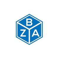 bza brev logotyp design på svart bakgrund. bza kreativa initialer brev logotyp koncept. bza bokstavsdesign. vektor