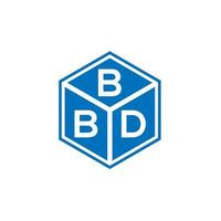 bbd-Buchstaben-Logo-Design auf schwarzem Hintergrund. bbd kreative Initialen schreiben Logo-Konzept. bbd Briefgestaltung. vektor