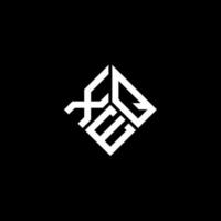 xeq-Buchstaben-Logo-Design auf schwarzem Hintergrund. xeq kreatives Initialen-Buchstaben-Logo-Konzept. xeq Briefgestaltung. vektor