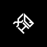 xhq brev logotyp design på svart bakgrund. xhq kreativa initialer bokstavslogotyp koncept. xhq bokstavsdesign. vektor