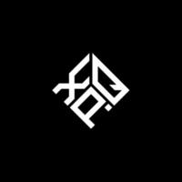 XPQ-Brief-Logo-Design auf schwarzem Hintergrund. xpq kreatives Initialen-Buchstaben-Logo-Konzept. xpq Briefgestaltung. vektor