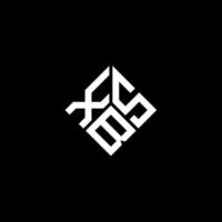 xbs-Brief-Logo-Design auf schwarzem Hintergrund. xbs kreative Initialen schreiben Logo-Konzept. xbs Briefgestaltung. vektor