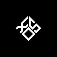 xos-Buchstaben-Logo-Design auf schwarzem Hintergrund. xos kreatives Initialen-Buchstaben-Logo-Konzept. xos Briefdesign. vektor