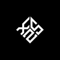 xzs brev logotyp design på svart bakgrund. xzs kreativa initialer bokstavslogotyp koncept. xzs bokstavsdesign. vektor