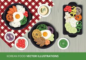 Koreanische Lebensmittel Vektor-Illustration vektor