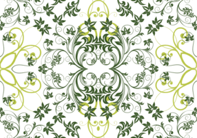 Grön Floral Repeat Vector Background