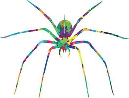 spindel färgglada väggkonsttryck vektor
