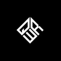 qwr-Buchstaben-Logo-Design auf schwarzem Hintergrund. qwr kreative Initialen schreiben Logo-Konzept. qwr Briefgestaltung. vektor