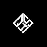 qys-Buchstaben-Logo-Design auf schwarzem Hintergrund. qys kreatives Initialen-Buchstaben-Logo-Konzept. qys Briefgestaltung. vektor