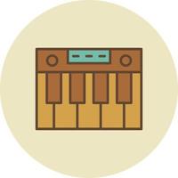 pianofylld retro vektor