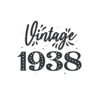 geboren 1938 vintage retro geburtstag, vintage 1938 vektor