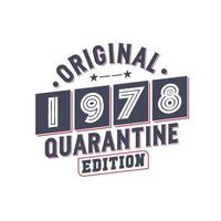 Jahrgang 1978, Retro-Geburtstag, Original-Quarantäneausgabe von 1978 vektor