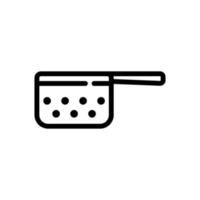 Sieb Küche Gerät Symbol Vektor Umriss Illustration