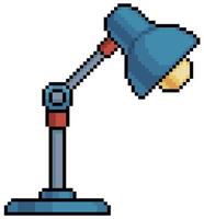 pixel art lampskärm bordslampa vektor ikon för 8-bitars spel på vit bakgrund