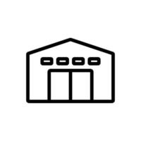 Service-Garage mit Alarm-Symbol-Vektor-Umriss-Illustration vektor