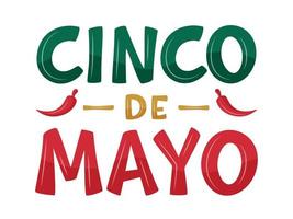 cinco de mayo, 5 maj, federal helgdag i Mexiko vektor