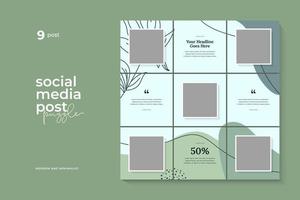 sociala medier mall banner för marknadsföring vektor