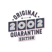 Jahrgang 2002, Retro-Geburtstag, Original-Quarantäneausgabe von 2002 vektor