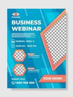 Business-Webinar-Poster-Vorlage vektor