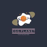 egg planet cosmic farm food logo designvorlage für marke oder unternehmen und andere vektor