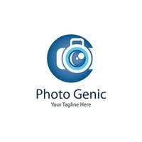 Kamera-Foto Genic Studio-Logo-Design-Vorlage für Marke oder Unternehmen und andere vektor