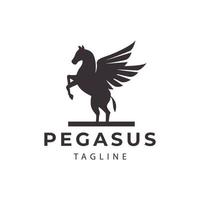 pegasus flygande häst vingar logo design vektor ikon illustration grafisk kreativ idé