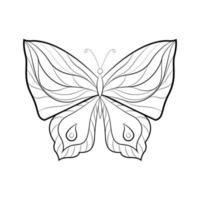 schmetterling mit einem muster auf den flügeln, exotische insekten, druck für tätowierung. Vektor-Illustration vektor