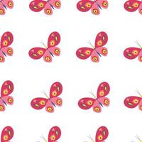 ljusa fjärilar seamless mönster. insekter med vingar. vektor illustration