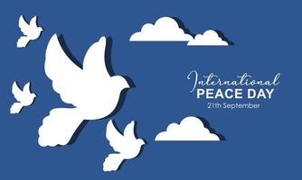 internationella dagen för fred koncept platt design vektor