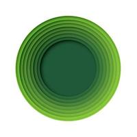 grön cirkel abstrakt papper konst stil form natur och eko teknik koncept. vektor design