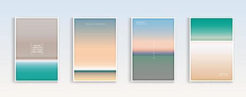 moderna gradienter sommar, havet och stranden bakgrunder vektor set. färg abstrakt bakgrund för app, webbdesign, webbsidor, banners, gratulationskort. vektor design