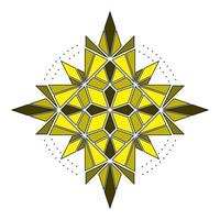 kontur färg geometriska mandala element vektor