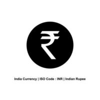 indisk valuta, rupier ikon symbol. vektor illustration