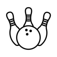 Bowling-Icon-Vektor-Design-Vorlage vektor