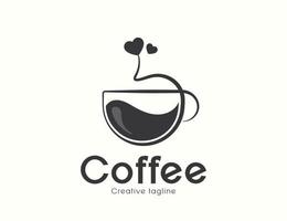 kaffe logotyp design vektor