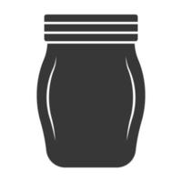 Maurerflasche oder Maurerglas flaches Vektorsymbol für Apps und Websites vektor