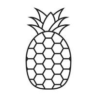 Ananas-Fruchtlinie Kunstsymbol für Apps und Websites vektor