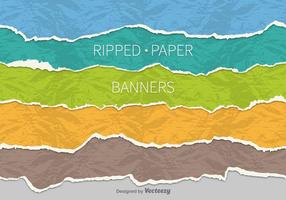 Rippade pappersbanners vektor