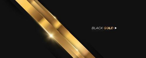 lyxig svart och guld bakgrund i pappersklippt stil med glitter och ljuseffekt. premium svart och guld bakgrund för pris, nominering, ceremoni, formell inbjudan eller certifikatdesign vektor