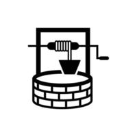 Brunnen-Logo-Icon-Design-Vektor vektor