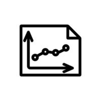 Symbolvektor für Bilddiagrammmetriken. isolierte kontursymbolillustration vektor