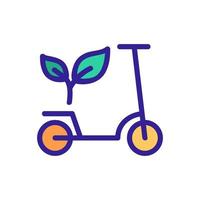 scooter eco transport symbol vektor umriss illustration